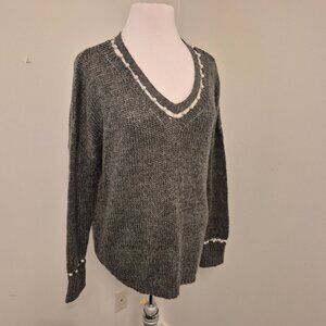 Fancy Pearl Elevated Staple on a Molly Bracken Sweater M/L
